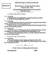 Đề thi chọn học sinh giỏi môn Lịch sử Lớp 9 - Năm học 2012-2013 - Phòng giáo dục và đào tạo Phù Ninh (Có đáp án)